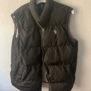 Black US Polo Assn Puffer Vest